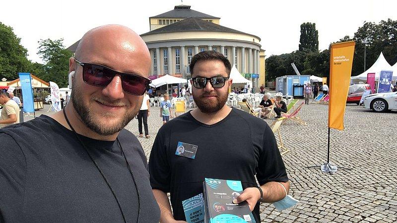 Anas und Faris auf dem Bürgerfest der htw saar Anas und Faris auf dem Bürgerfest der htw saar