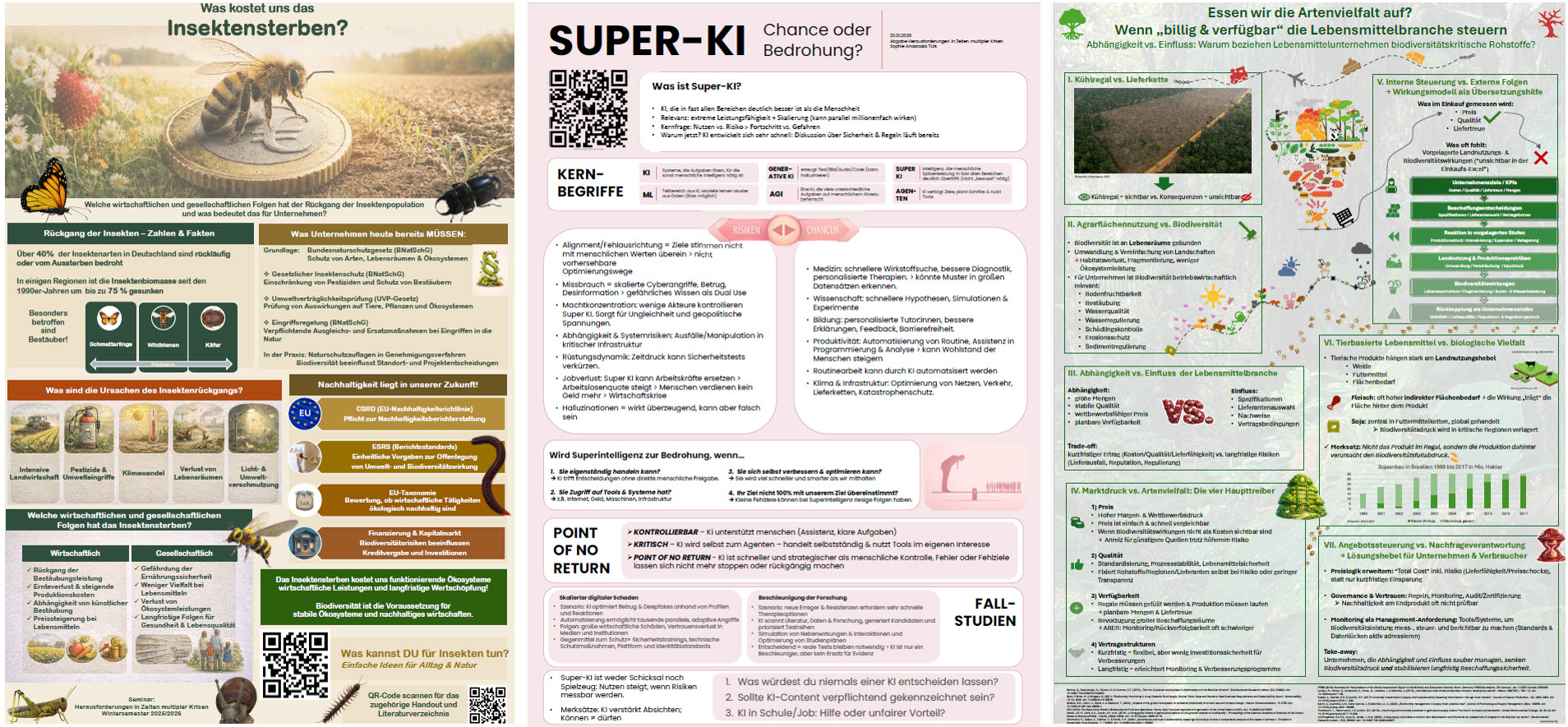 Poster aus dem Seminar Kolloquium Nachhaltigkeit 2026